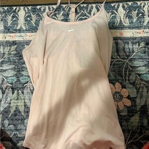 Nike and Under Armor Soft Pink + White Workout Tank